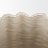 Mercana Velia Short Seashell Sculptural Cream Glazed Ceramic Vase