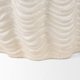 Mercana Velia Short Seashell Sculptural Cream Glazed Ceramic Vase