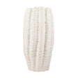 Mercana Velia Tall Seashell Sculptural Cream Glazed Ceramic Vase