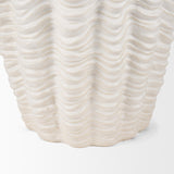 Mercana Velia Tall Seashell Sculptural Cream Glazed Ceramic Vase