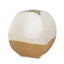 Mercana Vania Short Off White w/ Tan Textured Ceramic Vase