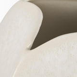 Mercana Vania Short Off White w/ Tan Textured Ceramic Vase