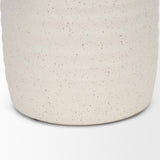 Mercana Tyrus Medium Textured Matte White w/ Speckling Ceramic Vase