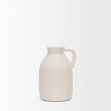 Mercana Tyrus Medium Textured Matte White w/ Speckling Ceramic Vase