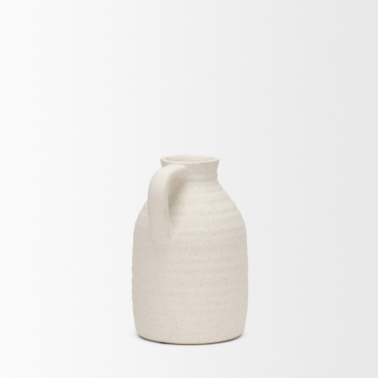 Mercana Tyrus Medium Textured Matte White w/ Speckling Ceramic Vase