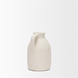 Mercana Tyrus Medium Textured Matte White w/ Speckling Ceramic Vase