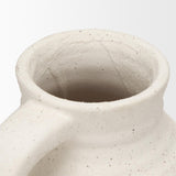 Mercana Tyrus Medium Textured Matte White w/ Speckling Ceramic Vase