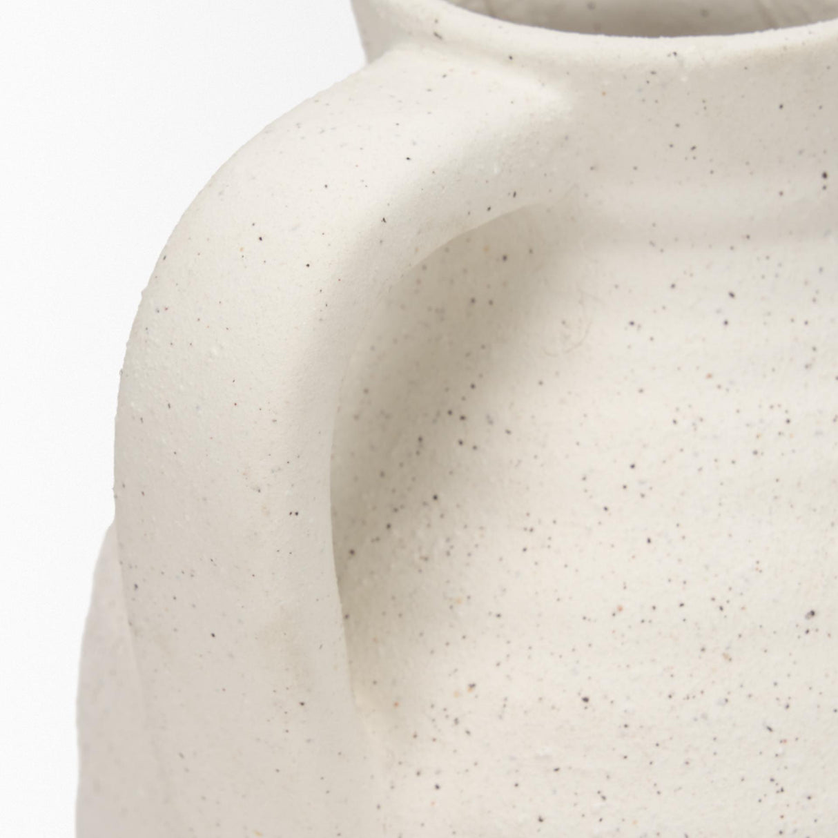 Mercana Tyrus Medium Textured Matte White w/ Speckling Ceramic Vase