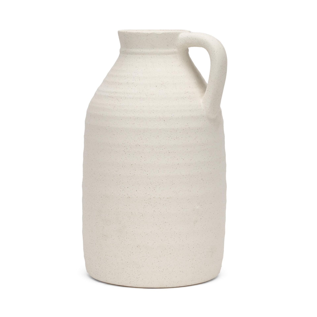 Mercana Tyrus Large Textured Matte White w/ Speckling Ceramic Vase