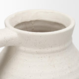 Mercana Tyrus Large Textured Matte White w/ Speckling Ceramic Vase
