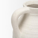 Mercana Tyrus Large Textured Matte White w/ Speckling Ceramic Vase