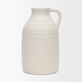 Mercana Tyrus Large Textured Matte White w/ Speckling Ceramic Vase