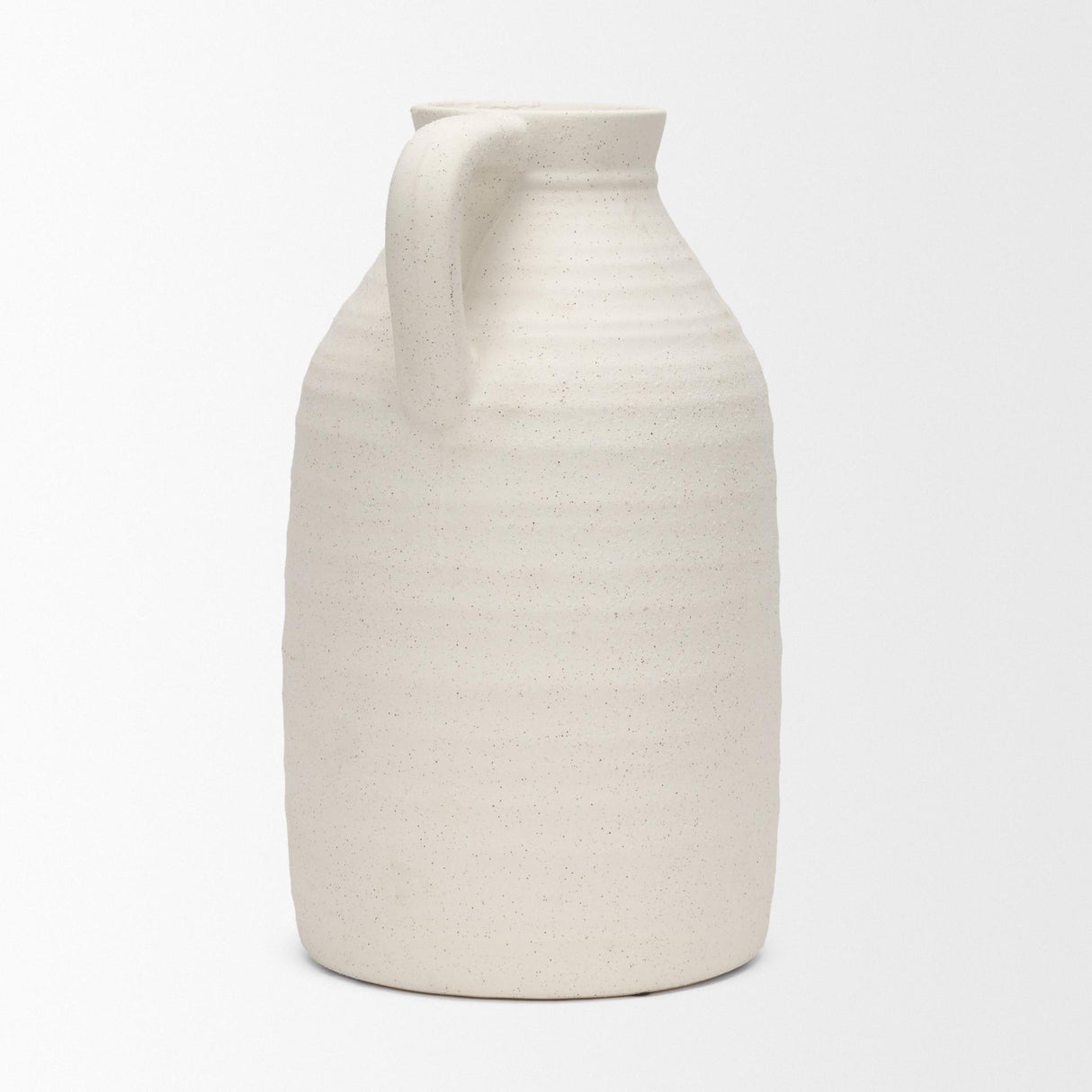 Mercana Tyrus Large Textured Matte White w/ Speckling Ceramic Vase