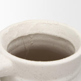 Mercana Tyrus Large Textured Matte White w/ Speckling Ceramic Vase