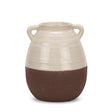 Mercana Tryna Small Beige w/ Matte Brown Ceramic Vase