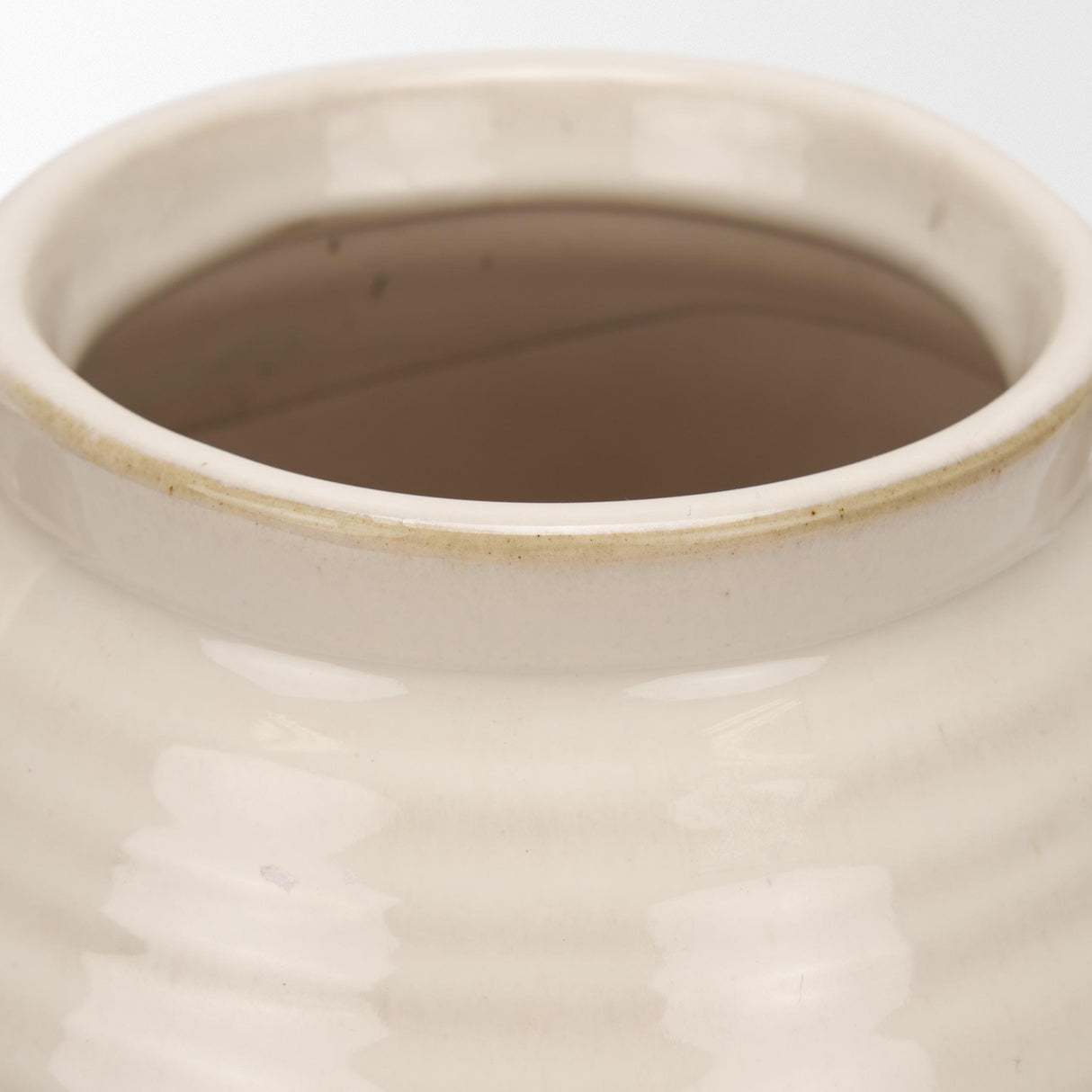Mercana Tryna Small Beige w/ Matte Brown Ceramic Vase
