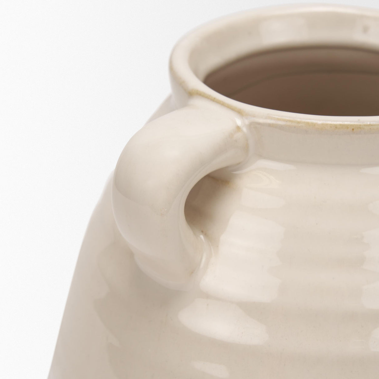 Mercana Tryna Small Beige w/ Matte Brown Ceramic Vase