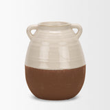 Mercana Tryna Small Beige w/ Matte Brown Ceramic Vase