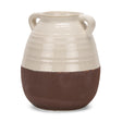 Mercana Tryna Large Beige w/ Matte Brown Ceramic Vase