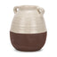 Mercana Tryna Large Beige w/ Matte Brown Ceramic Vase