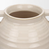 Mercana Tryna Large Beige w/ Matte Brown Ceramic Vase