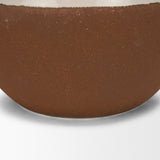 Mercana Tryna Large Beige w/ Matte Brown Ceramic Vase
