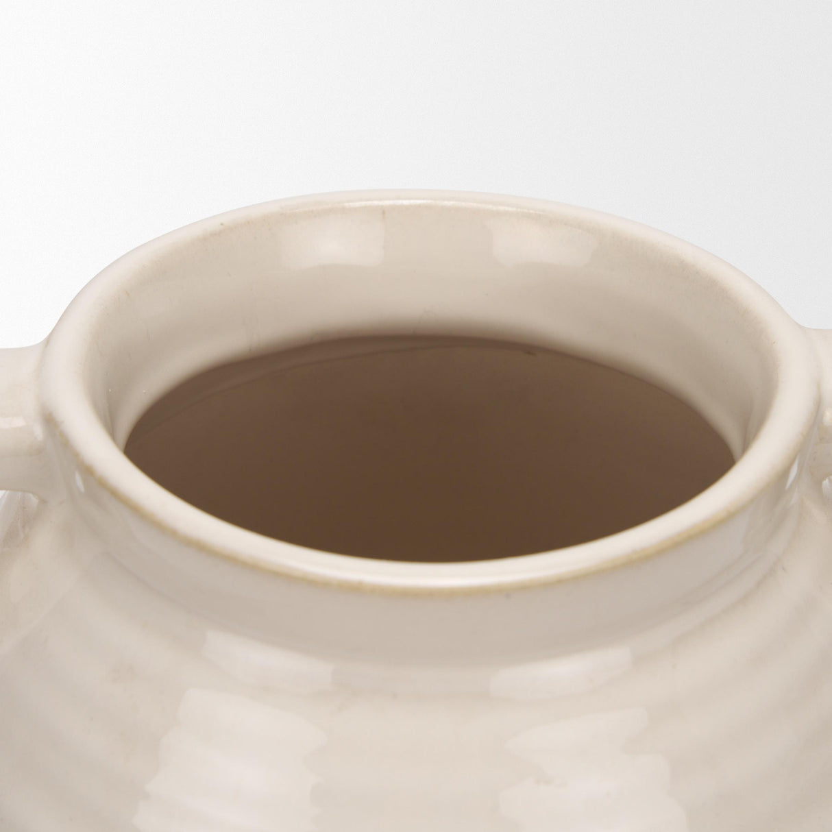 Mercana Tryna Large Beige w/ Matte Brown Ceramic Vase
