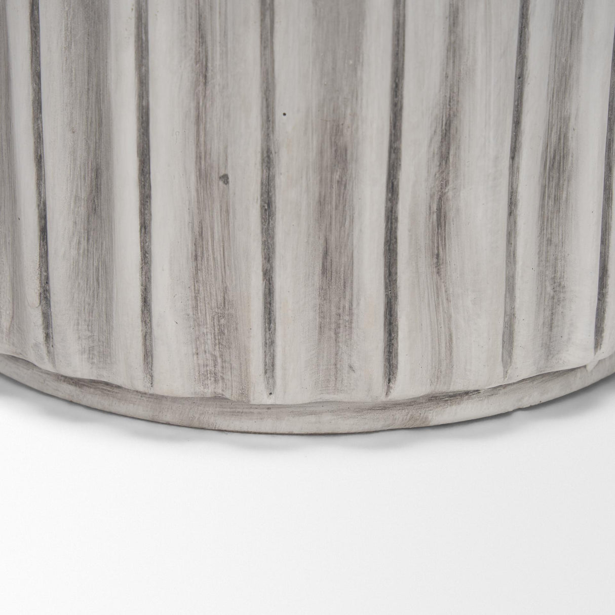 Mercana Ummi Small Off White w/ Gray-Brown Antiquing Ceramic Floor Vase