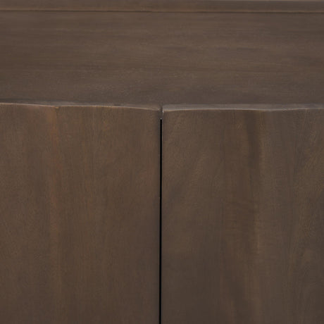 Mercana Swanson Dark Brown Wooden Scalloped Sideboard