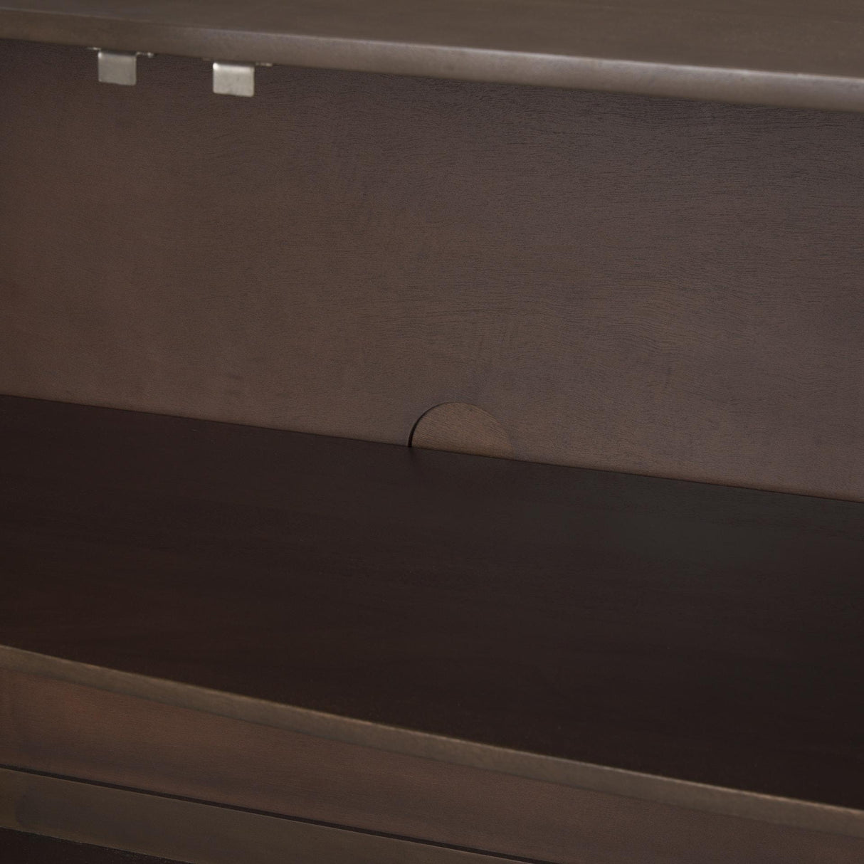 Mercana Swanson Dark Brown Wooden Scalloped Sideboard