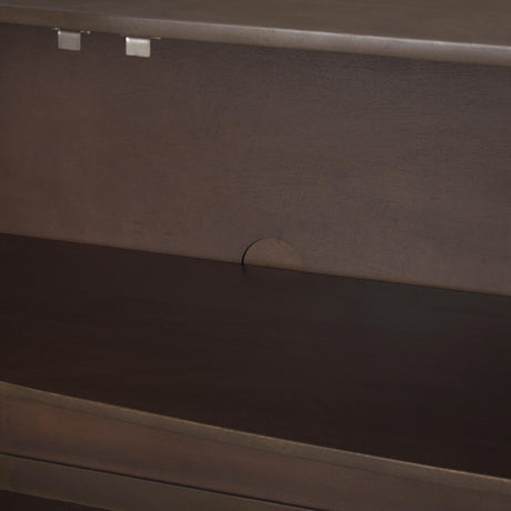 Mercana Swanson Dark Brown Wooden Scalloped Sideboard