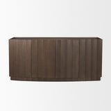 Mercana Swanson Dark Brown Wooden Scalloped Sideboard