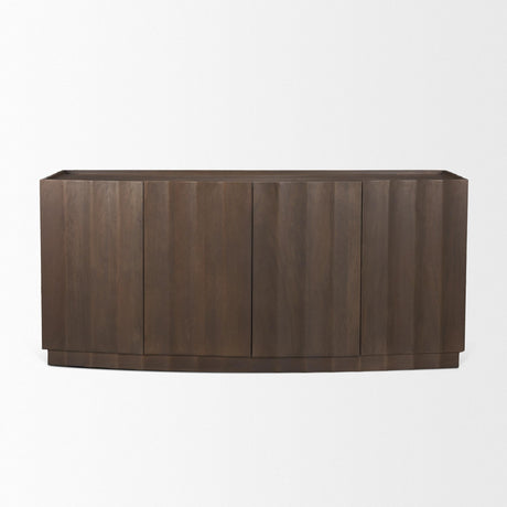 Mercana Swanson Dark Brown Wooden Scalloped Sideboard