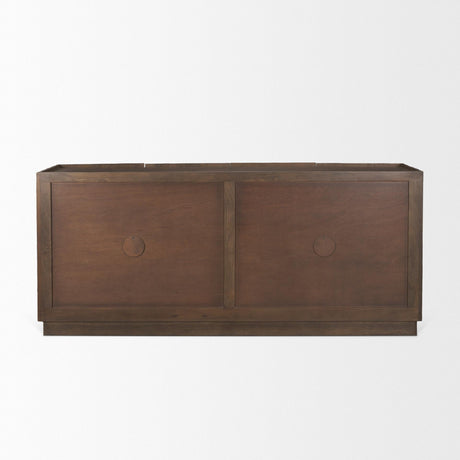 Mercana Swanson Dark Brown Wooden Scalloped Sideboard