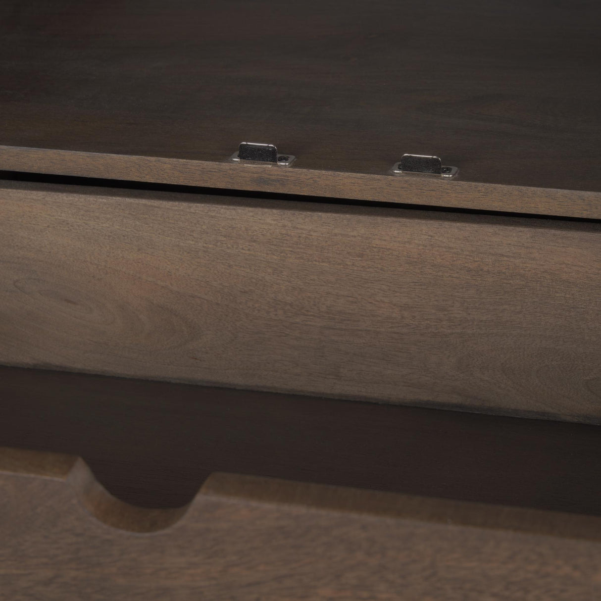 Mercana Wallen Solid Dark Brown Wood Curio Cabinet