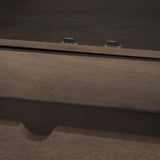 Mercana Wallen Solid Dark Brown Wood Curio Cabinet