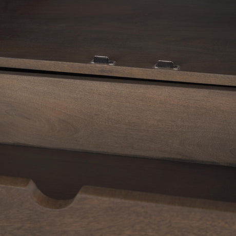 Mercana Wallen Solid Dark Brown Wood Curio Cabinet