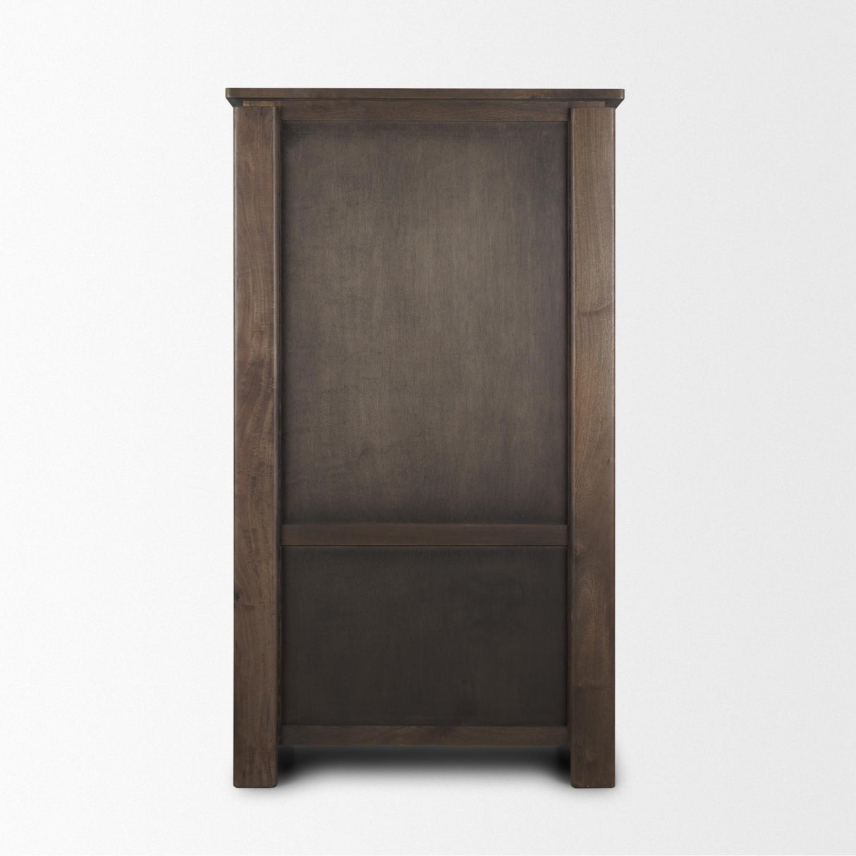 Mercana Wallen Solid Dark Brown Wood Curio Cabinet