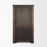 Mercana Wallen Solid Dark Brown Wood Curio Cabinet