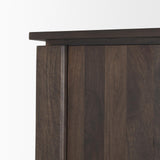 Mercana Wallen Solid Dark Brown Wood Curio Cabinet