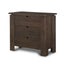 Mercana Wallen Solid Dark Brown Wood 3 Drawer Accent Cabinet