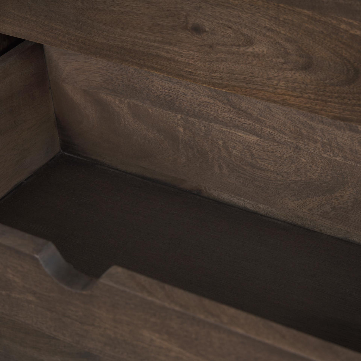 Mercana Wallen Solid Dark Brown Wood 3 Drawer Accent Cabinet