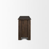 Mercana Wallen 2 Door Solid Dark Brown Wood w/ 3 Drawers Sideboard