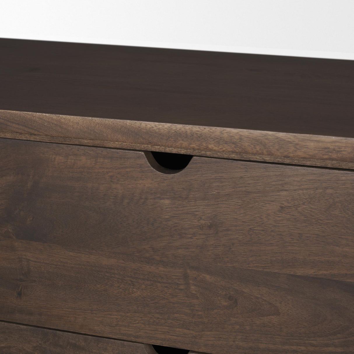 Mercana Wallen 2 Door Solid Dark Brown Wood w/ 3 Drawers Sideboard