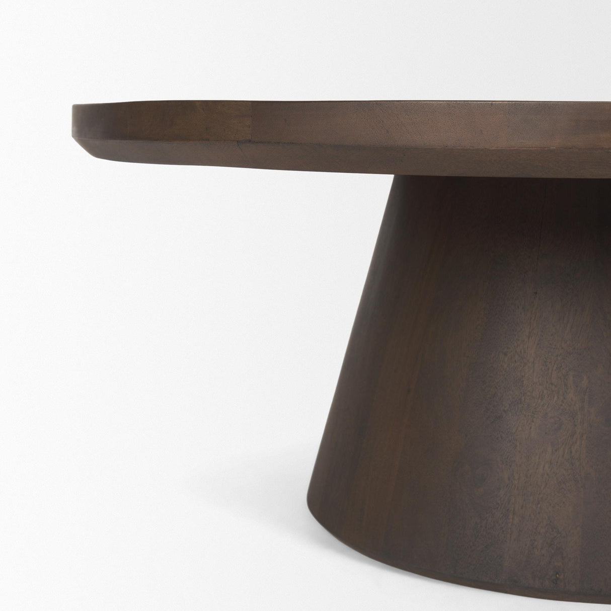 Mercana Takoda Dark Brown Wood Tapered Drum Nesting Coffee Tables