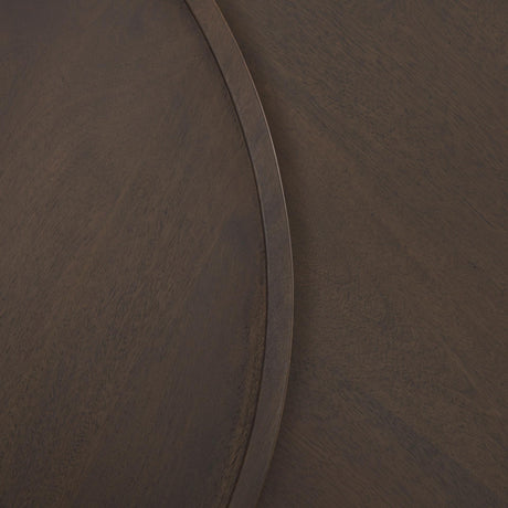 Mercana Takoda Dark Brown Wood Tapered Drum Nesting Coffee Tables