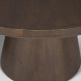 Mercana Takoda Dark Brown Wood Tapered Drum Nesting Coffee Tables