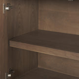 Mercana Varenna 4 Door Dark Brown Wood w/ Rope Handles Sideboard