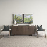 Mercana Varenna 4 Door Dark Brown Wood w/ Rope Handles Sideboard