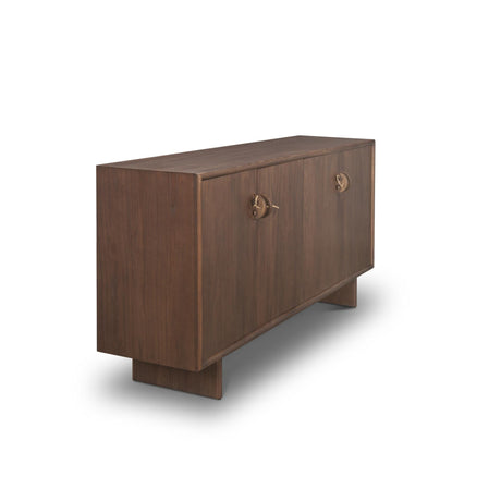 Mercana Varenna 4 Door Dark Brown Wood w/ Rope Handles Sideboard